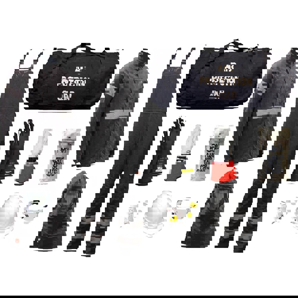 Arc Flash Clothing Kit: Size Large, Kevlar, Jacket & Bib Overalls